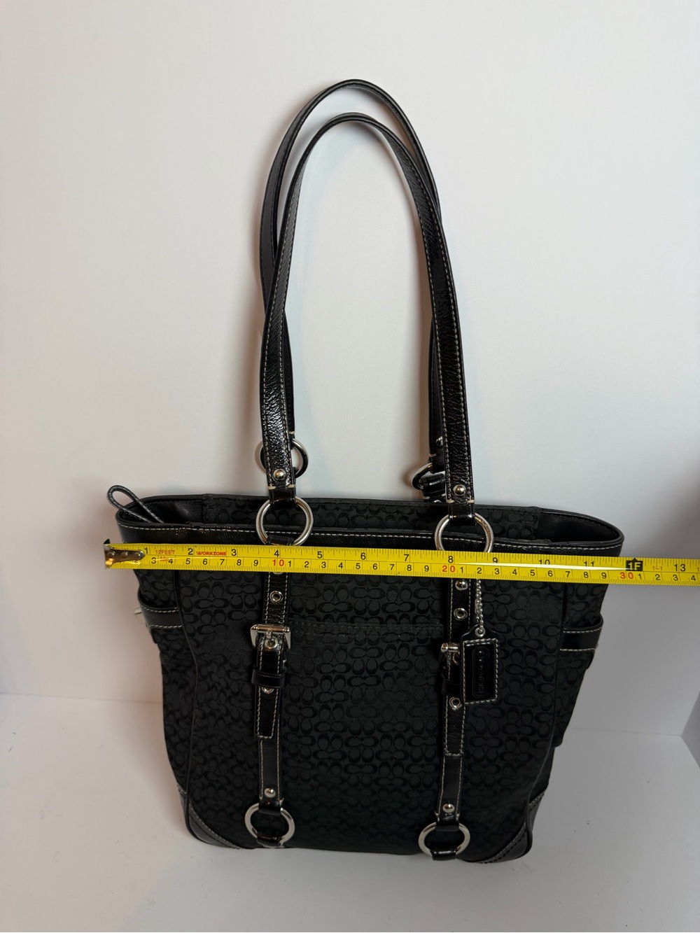 Coach Signature Gallery Black Jacquard Micro C Monogram Tote - Picture 4 of 13